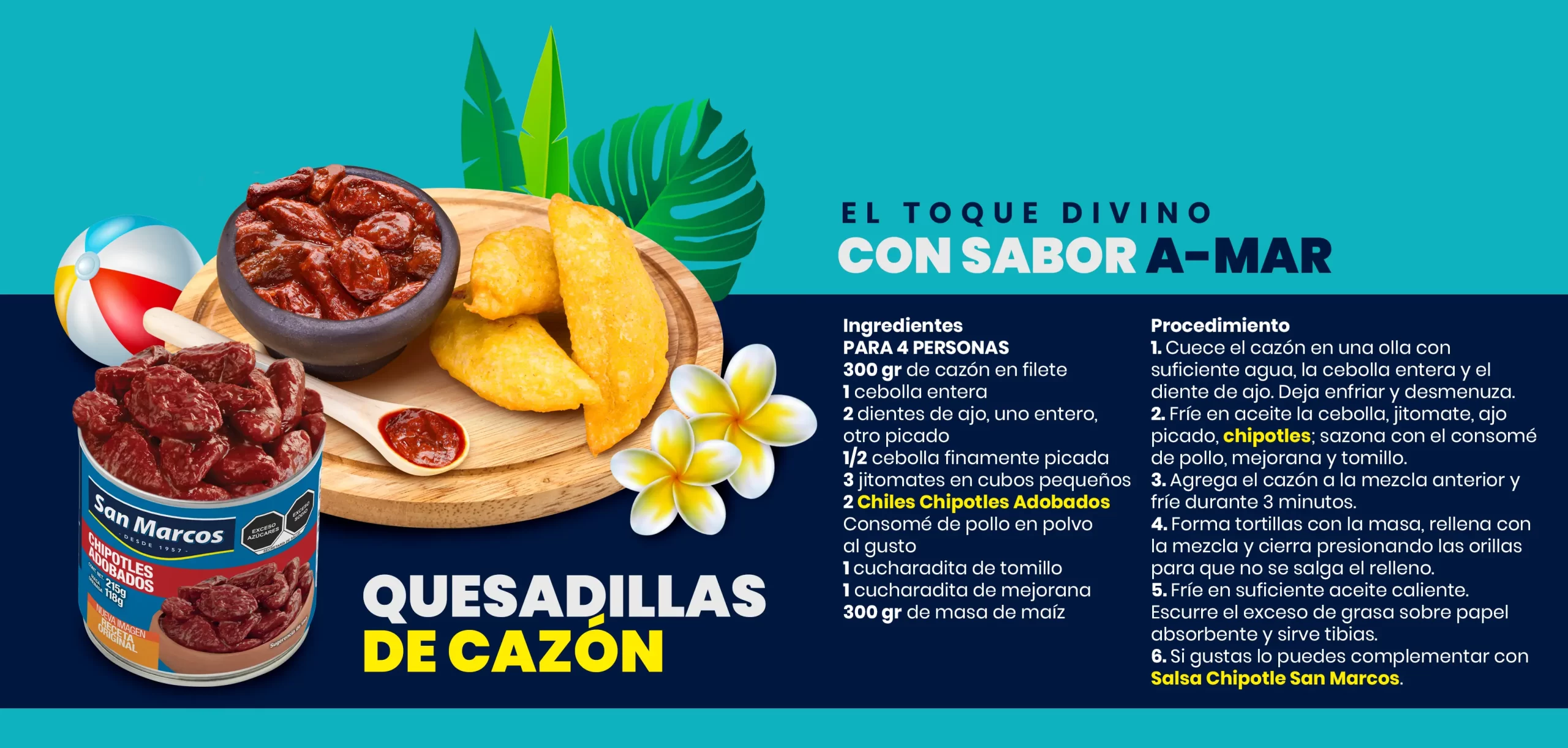 Quesadillas de cazón